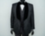 Black Paisley Tuxedo Jacket with Velvet Lapel (Only)