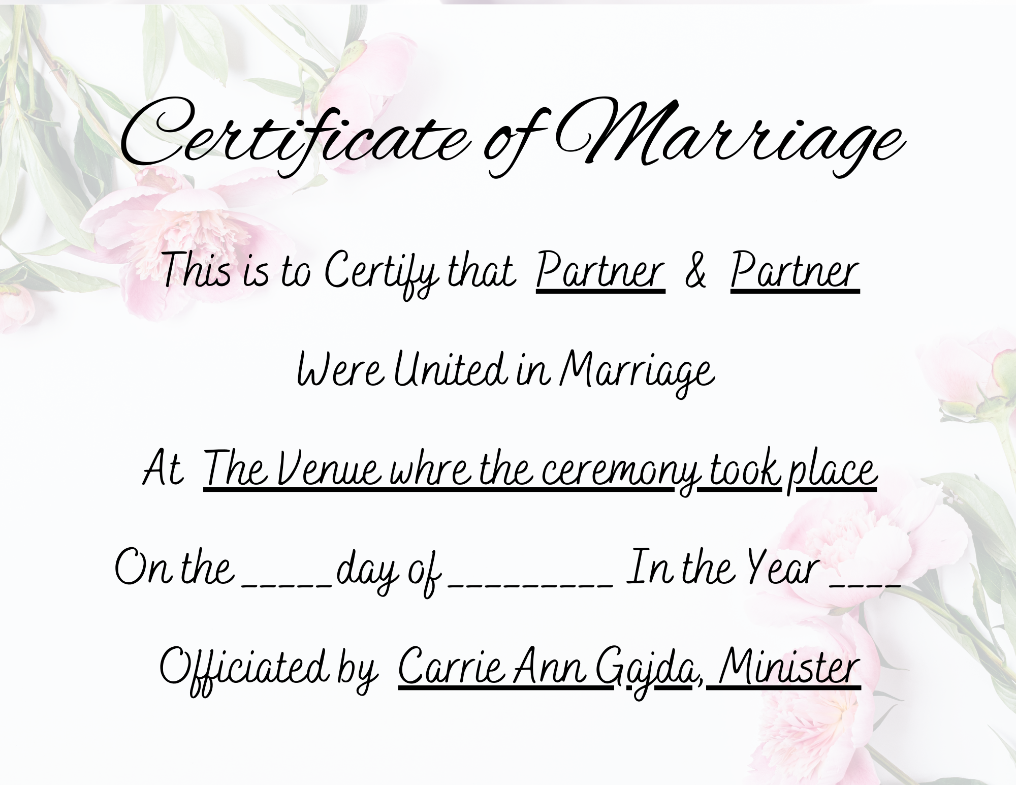 Marriage Certificate #20