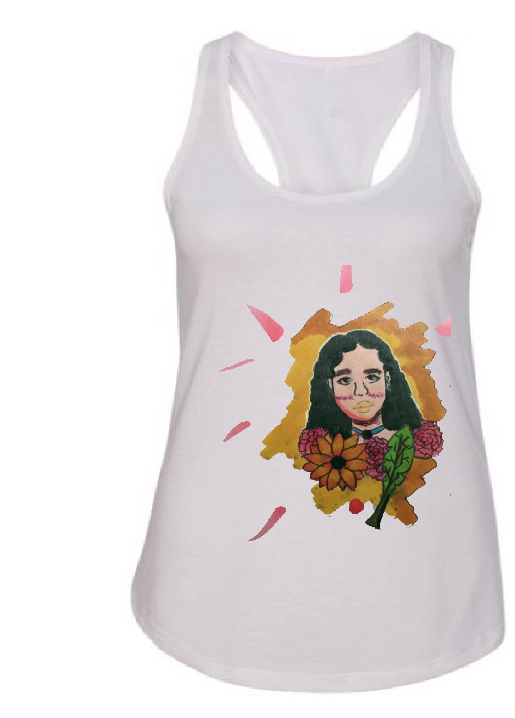 "Flower Girl"Art tank top