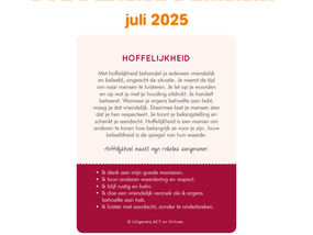 Deugd van de maand juli 2025: hoffelijkheid