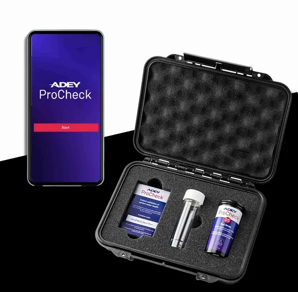 Adey ProCheck water analysis to check central heating system health and check for sludge