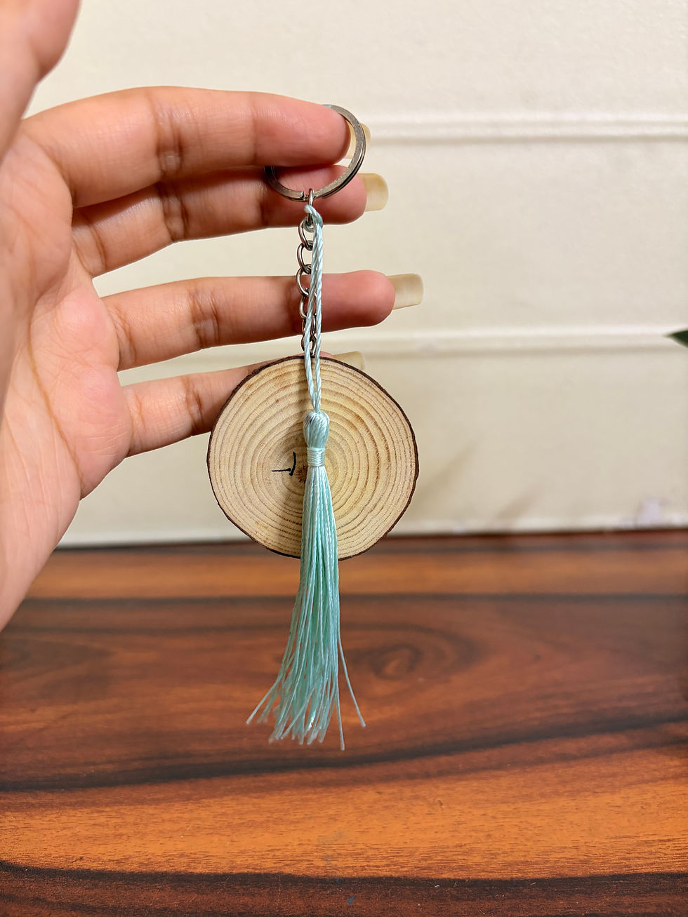 Thumbnail: Fly with the Flow Wooden Keyring – Hand-Painted Handmade Aesthetic Keychain for 