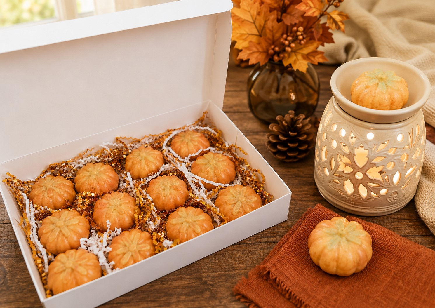 Pumpkin Wax Melt Gift Box | Set of 12