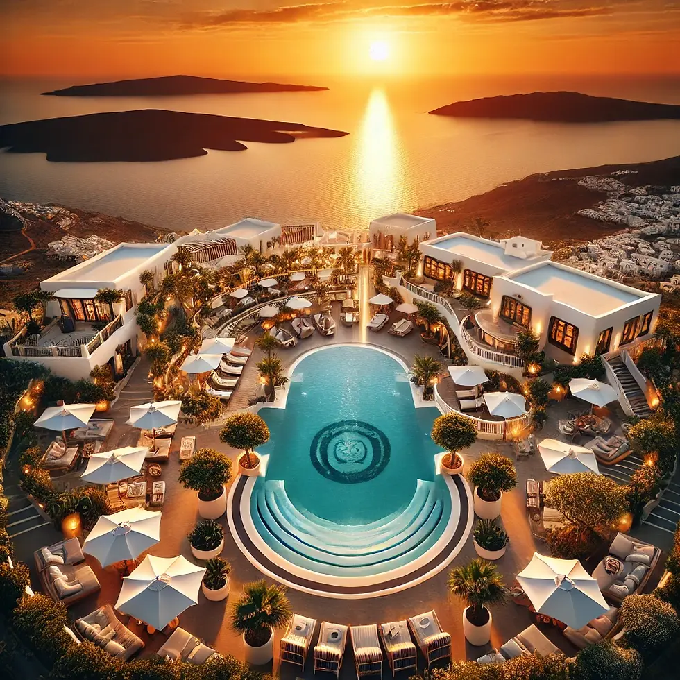 Stunning drone photograhy-Hotel in Greece example