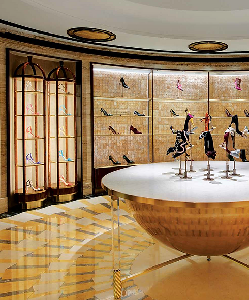 Store of shows to showcase the marble floor