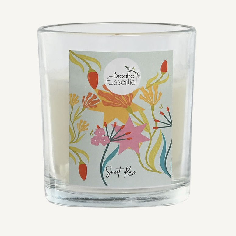 Miniatura: Vela Happy Vibes em Cera de Soja – Sweet Rose