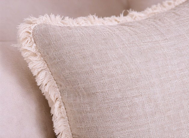 Thumbnail: Cushion (45x45cm) - 'Fleco' - Beige