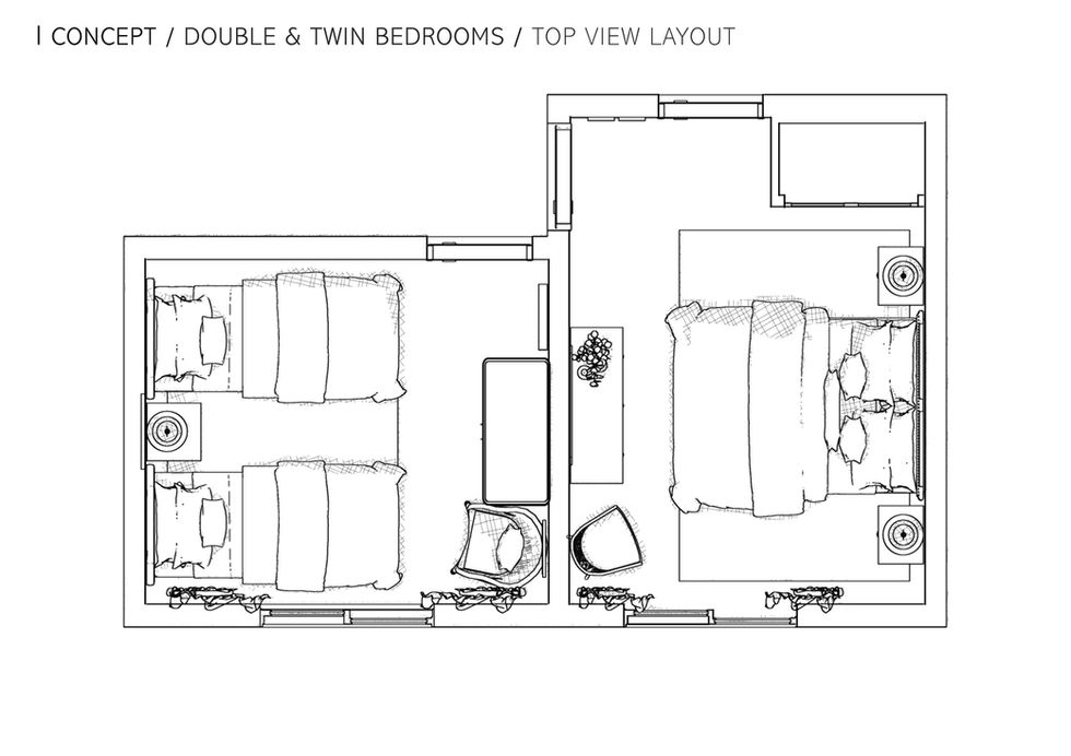 Guest bedrooms Floorplan