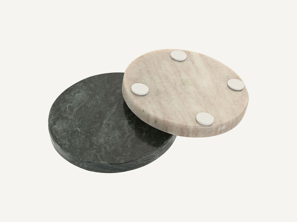 Thumbnail: Marble Coasters – Set of 4 - Soft Beige
