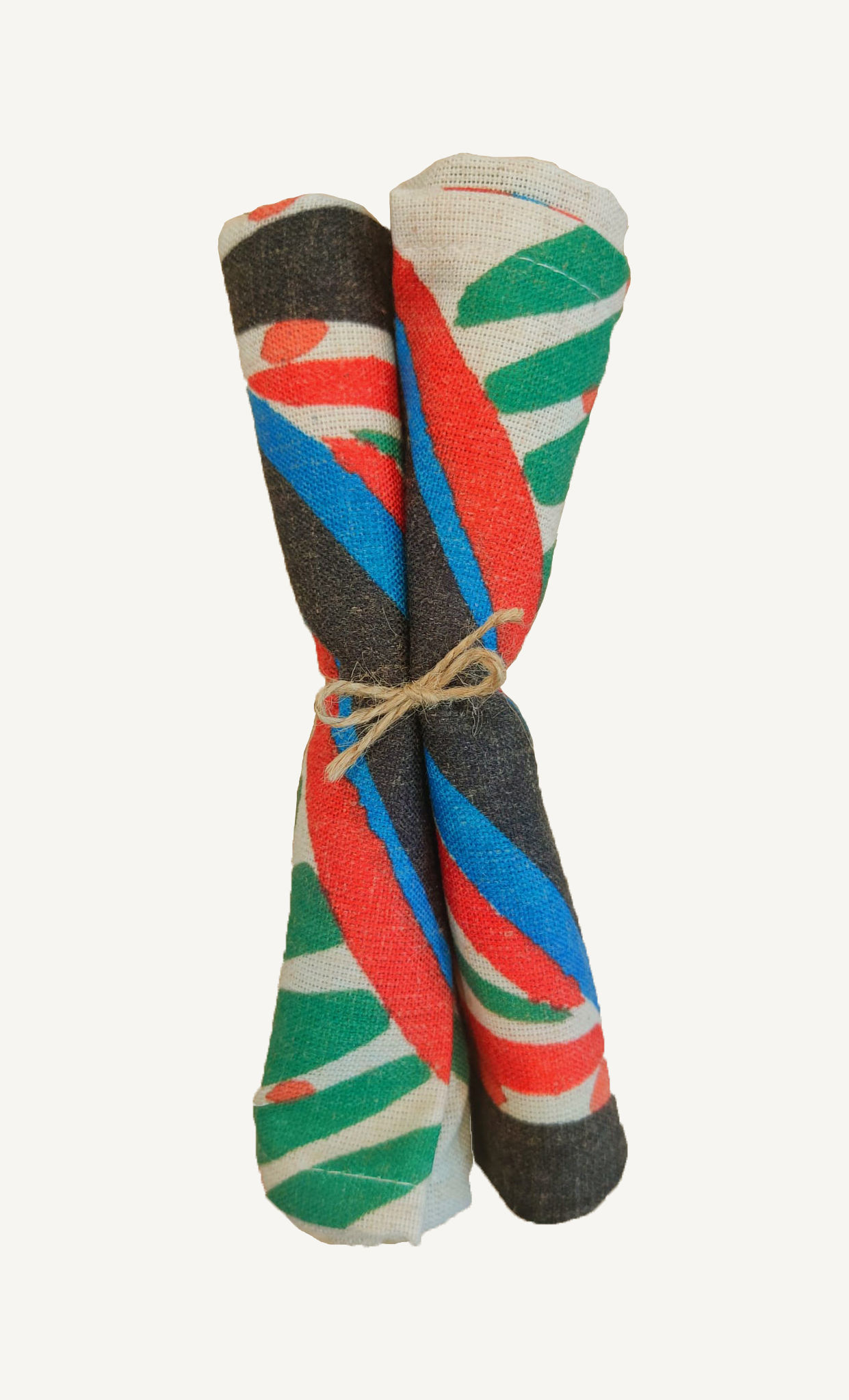 'Valance' Conjunto de 2 guardanapos de linho grandes - verde