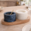 Thumbnail: Marble Salt & Pepper Set with Acacia Wood Tray