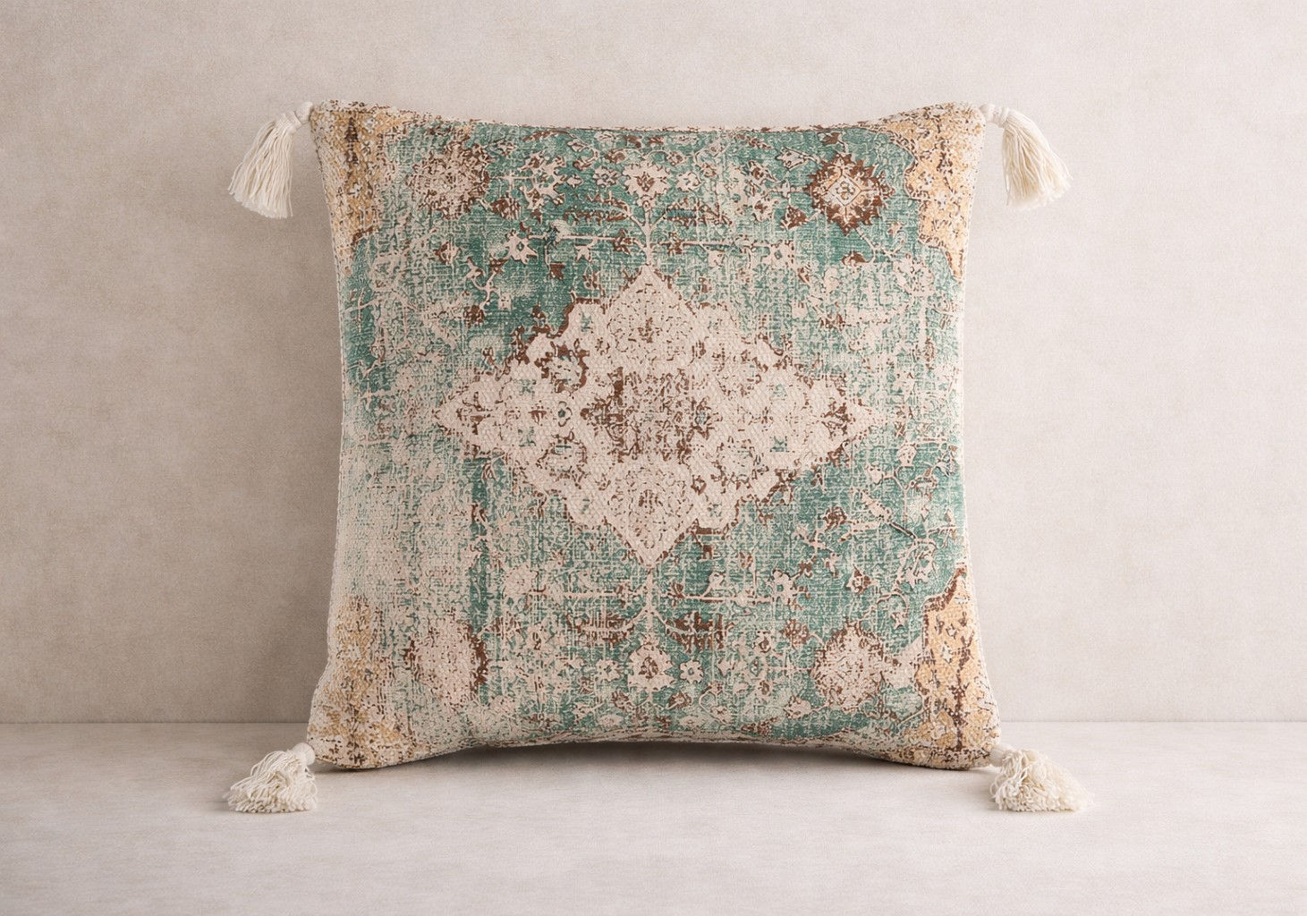 Cotton Cushion (45x45cm) - 'Flecos' Blue