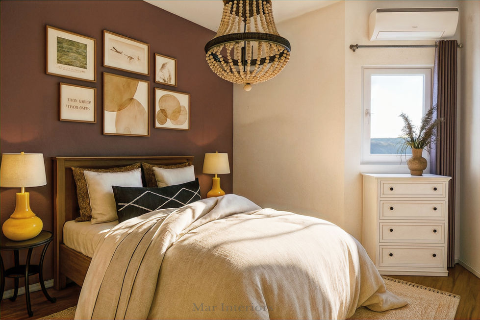 bedroom 3D render interior design