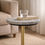 Thumbnail: Terrazzo side table with gold leg base