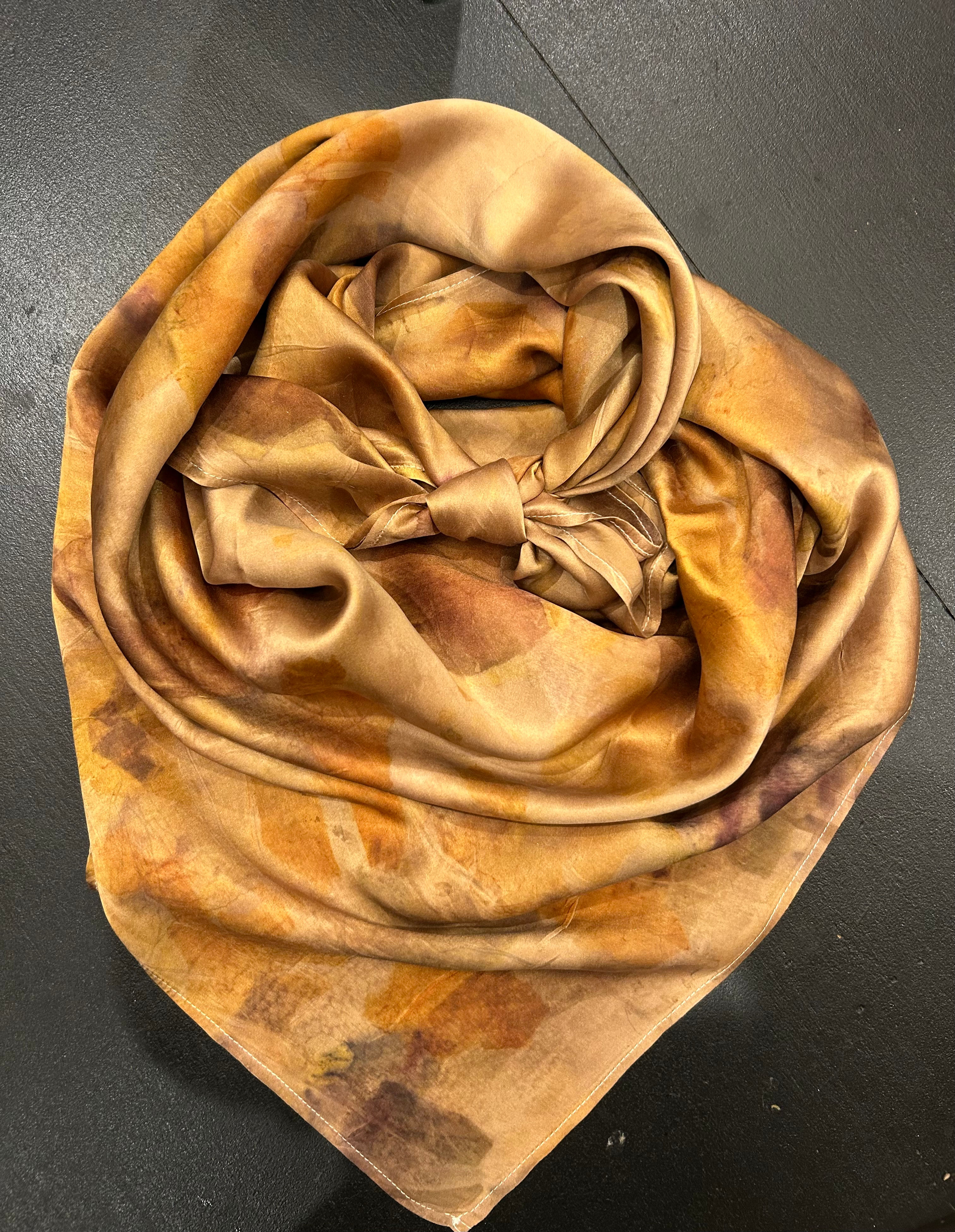 Silk Wild Rag, Eco-print