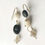 Miniature : Boucles d'Oreilles Argent, Vermeil, Galets, Spinelle , Quartz et Aigue-marine