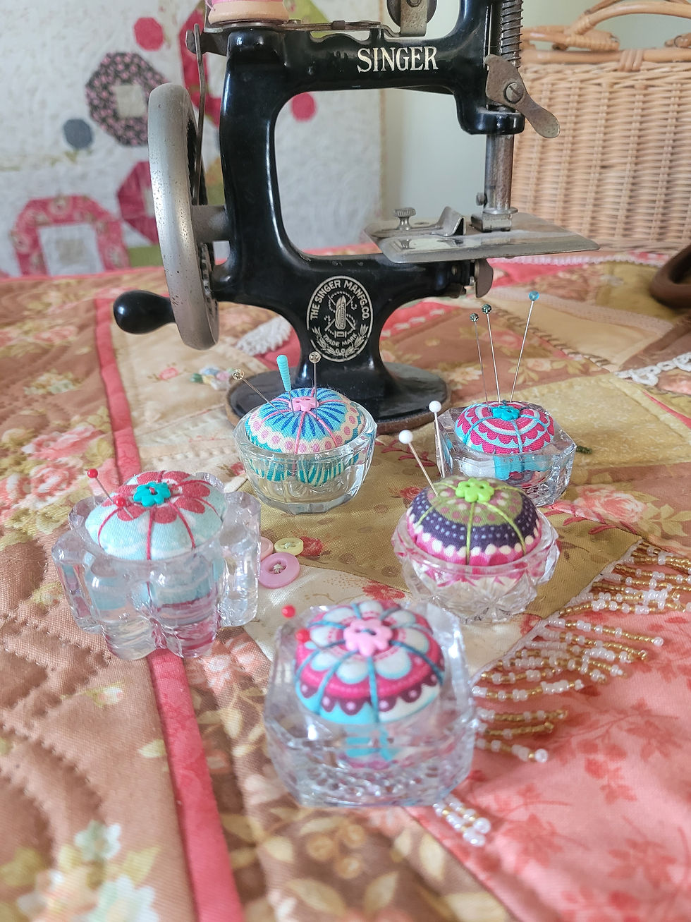 Thumbnail: Salt Cellar Pincushion by Lynette Bingham