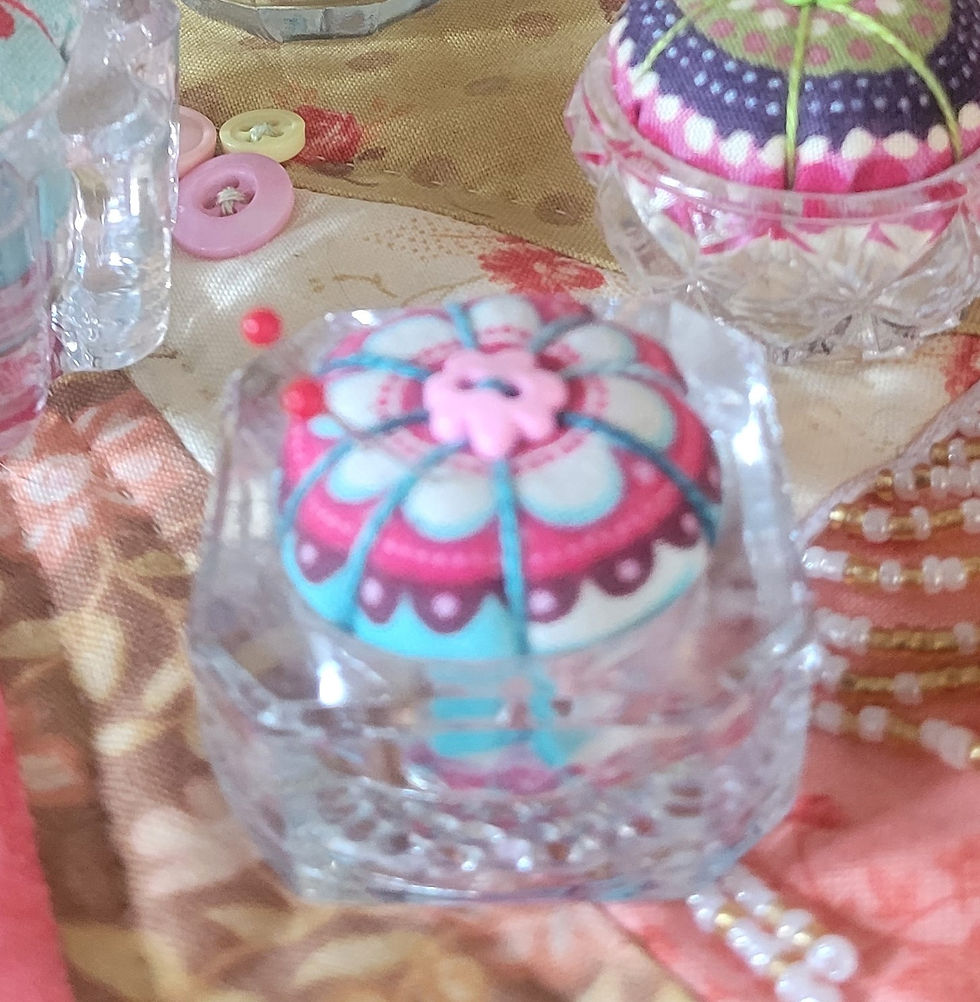 Thumbnail: Salt Cellar Pincushion by Lynette Bingham