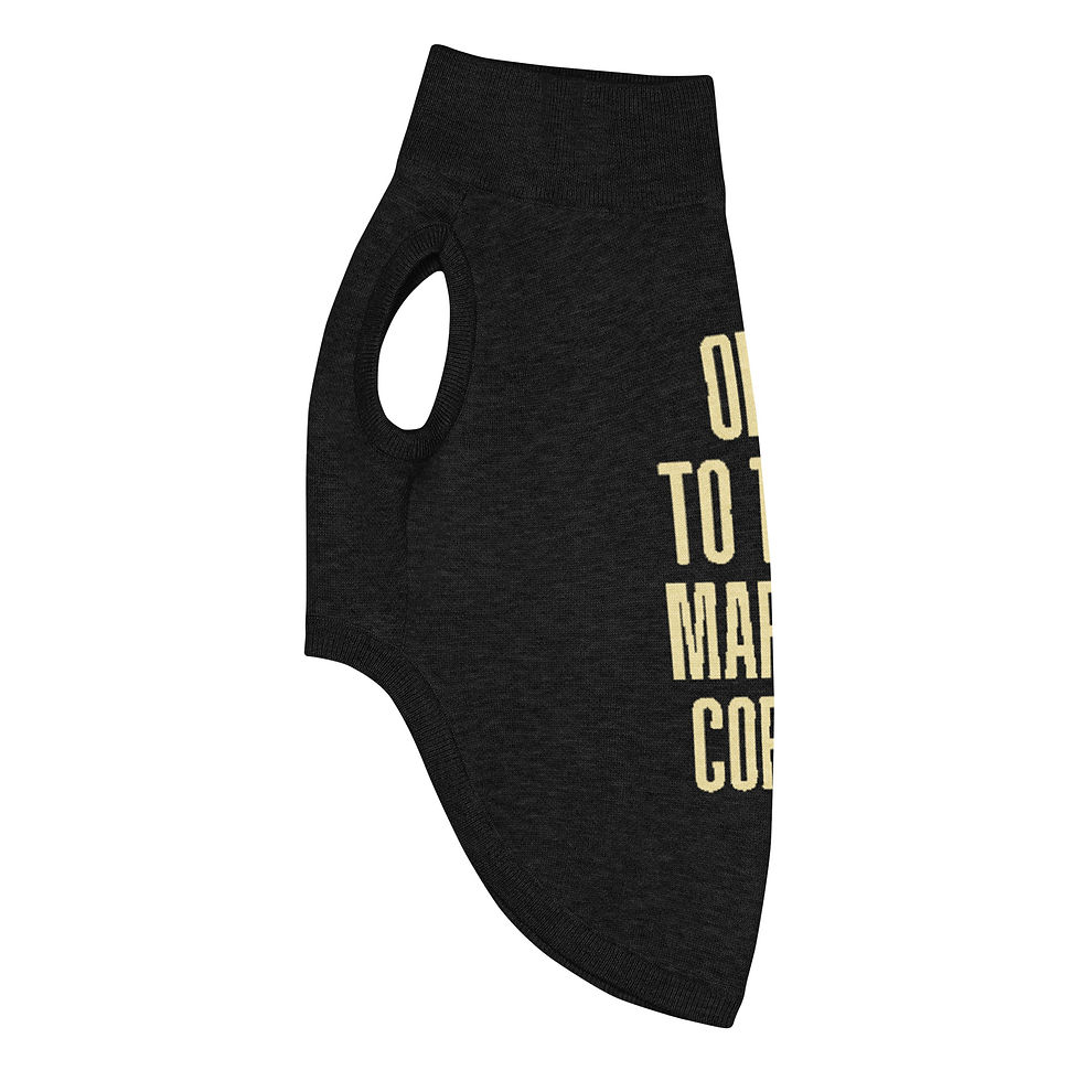 Thumbnail: Ode to the Marine Corps Knitted pet sweater