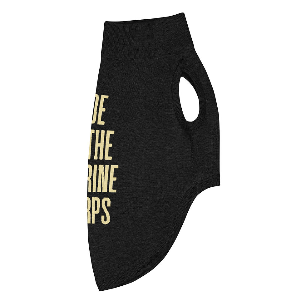 Thumbnail: Ode to the Marine Corps Knitted pet sweater