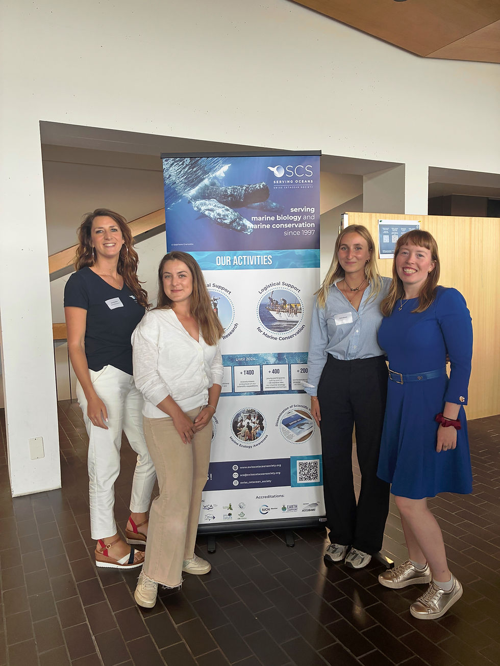 Représentation de la SCS lors des Swiss Ocean par (de gauche à droite) : Charlotte Bellot, Lucie Aulus-Giacosa, Oriane Servant, Laure Vancauwenberghe.