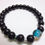縮圖：Men's Black beaded bracelet top view