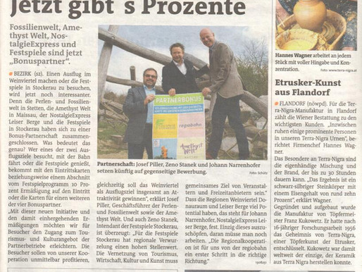 16.04.2015 - Bezirksblatt Korneuburg: Etrusker-Kunst aus Flandorf