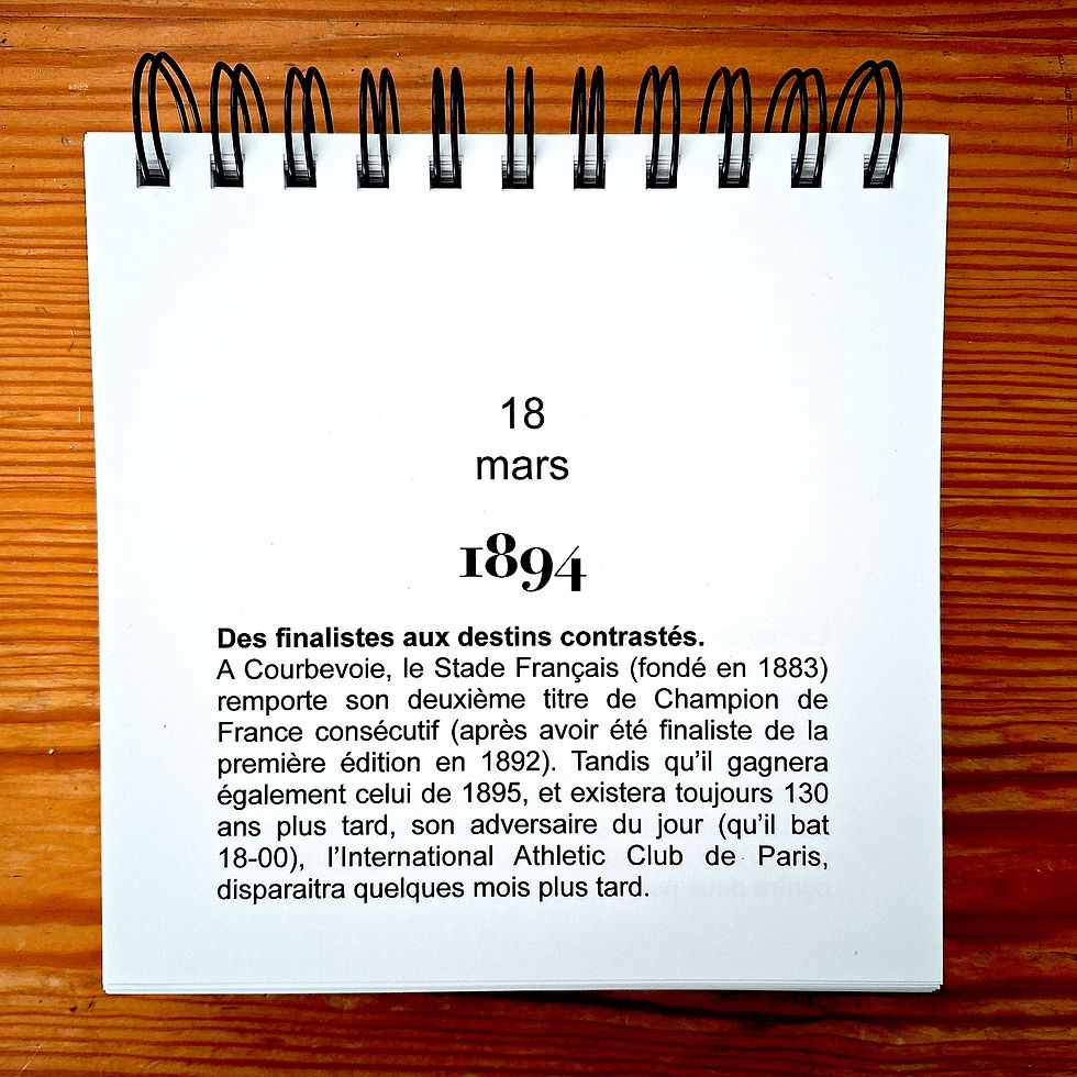 Miniature : 365 DATES QUI ONT FAIT L'HISTOIRE DU RUGBY