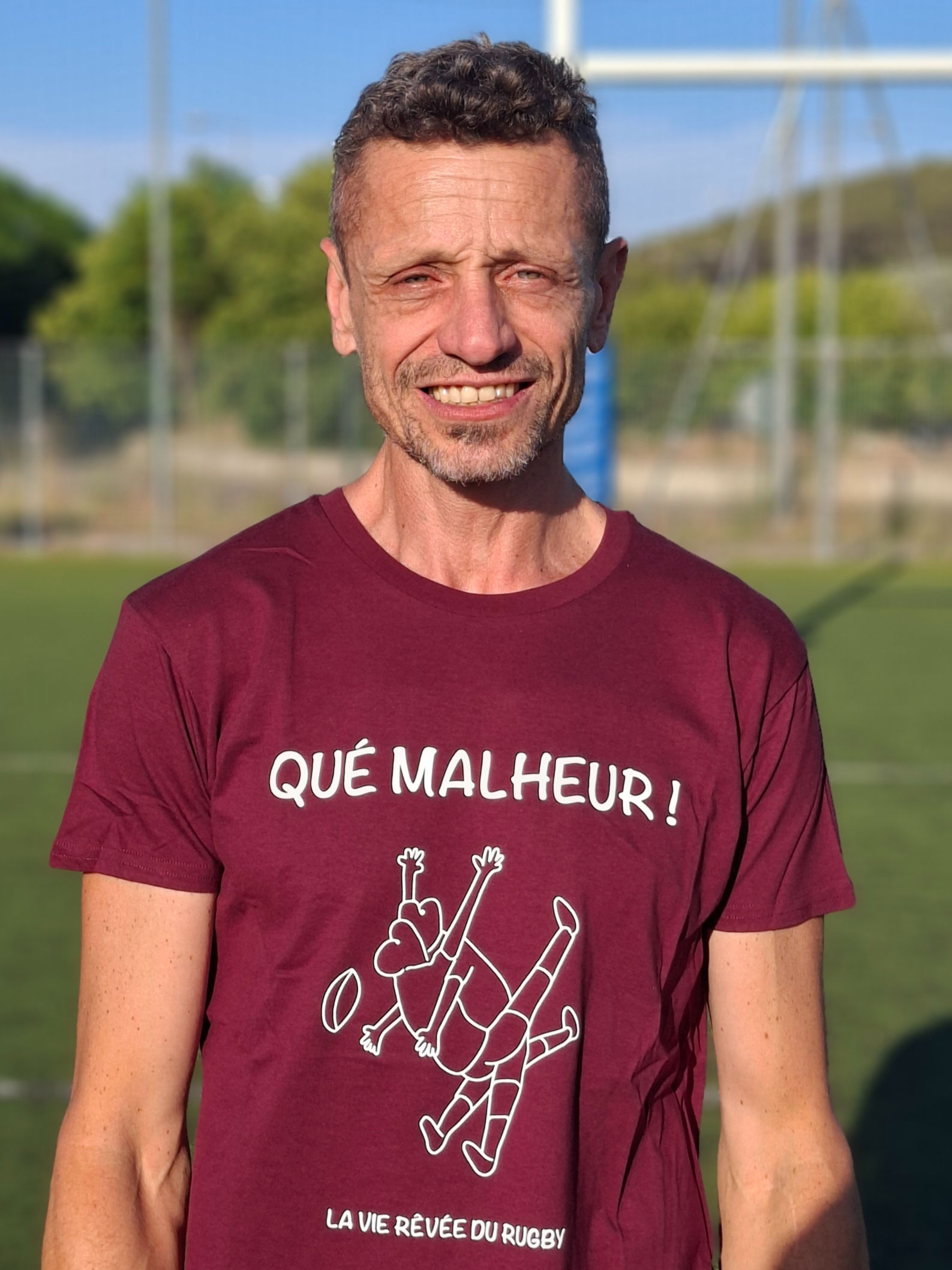 T-shirt rugby humour "QUÉ MALHEUR !"