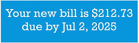 electric bill due July 2025