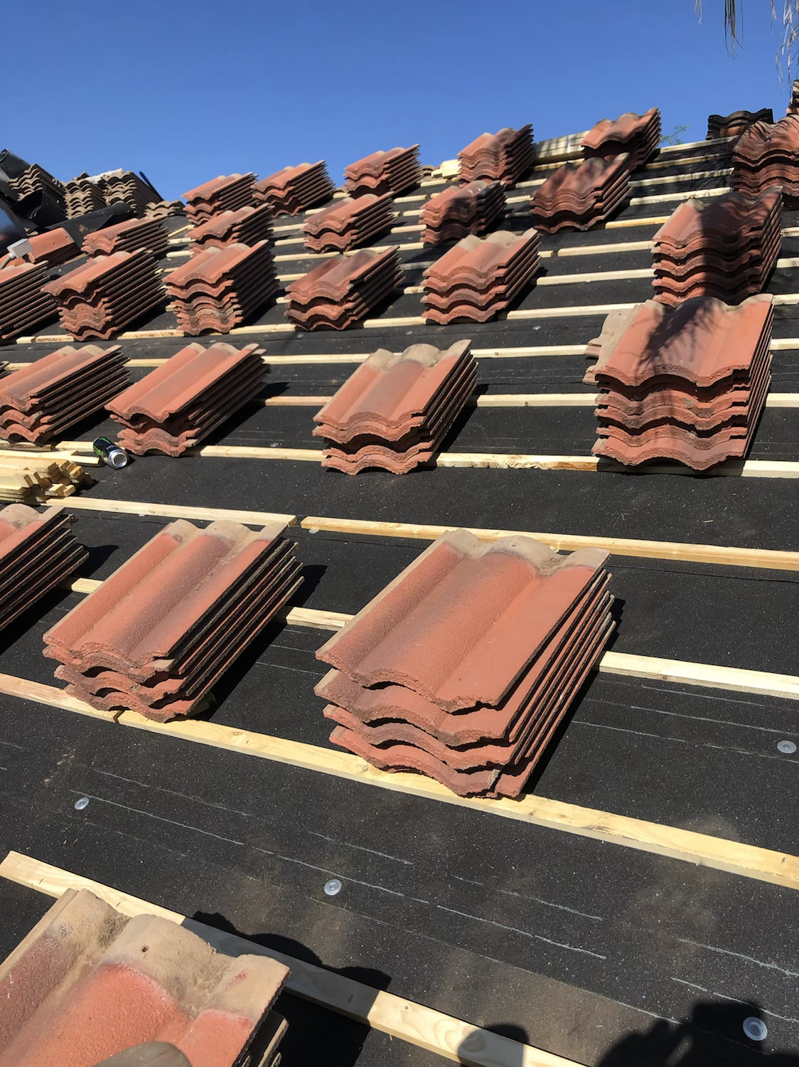New tile roof underlayment replacement