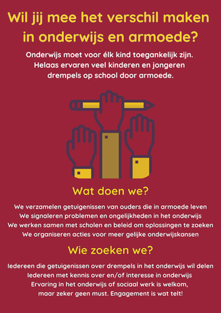 Werkgroep Onderwijs – samen voor armoedebewuste scholen in Gent