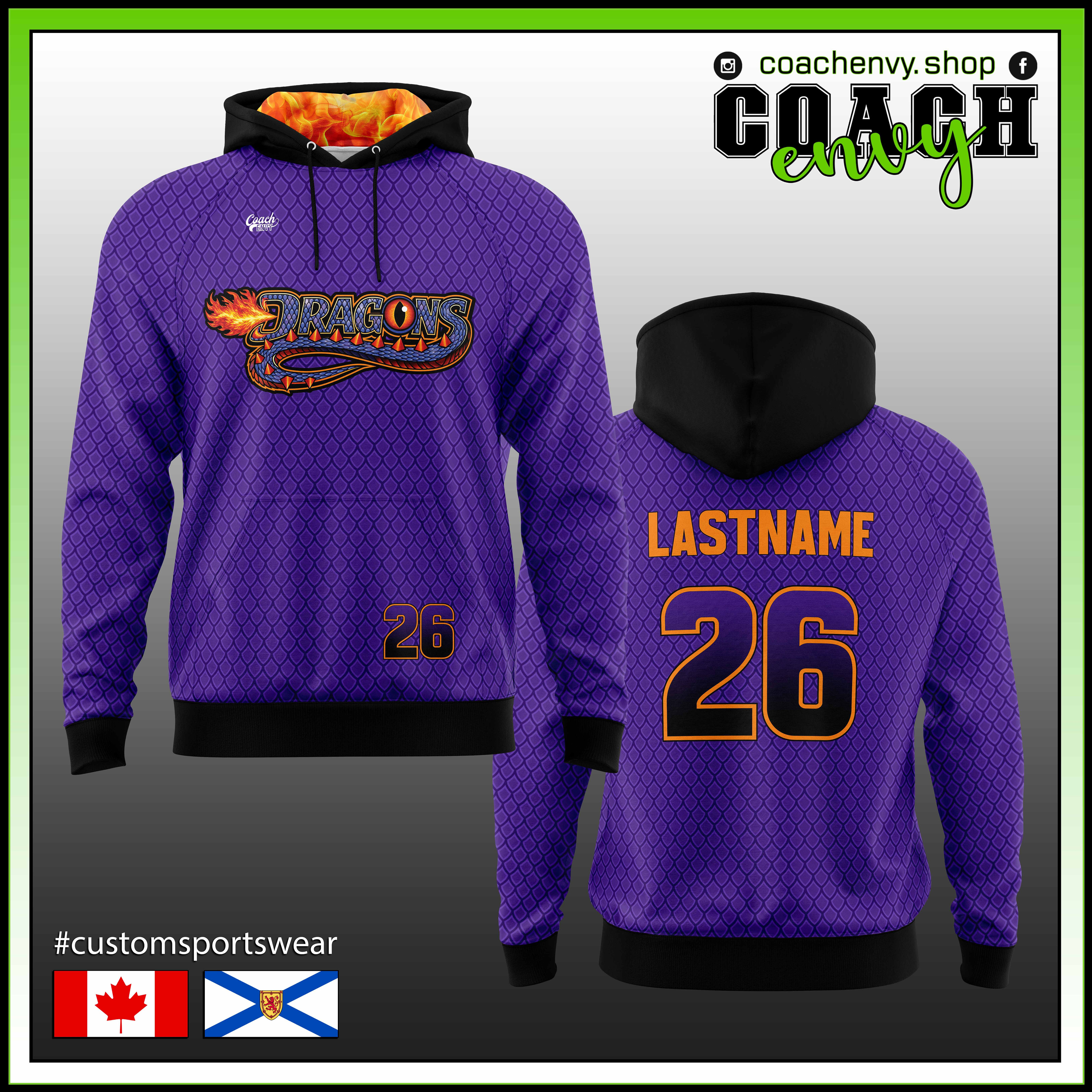 Dragons Softball Team Hoodie