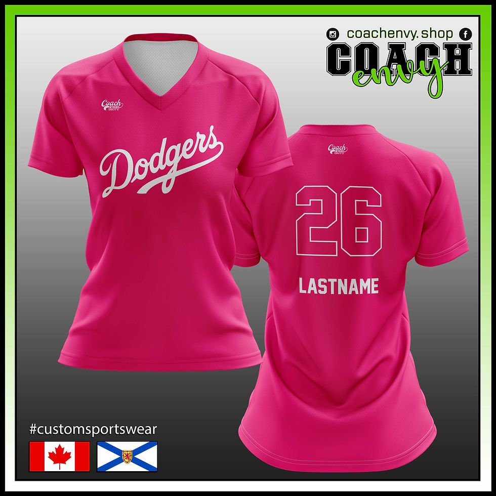 Thumbnail: New Waterford Dodgers Girl's Baseball - Practice Shirt