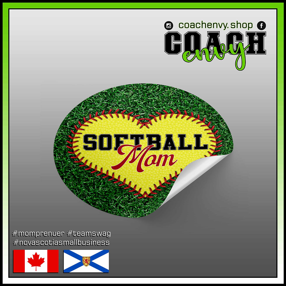 Softball Mom 2" Round Sticker