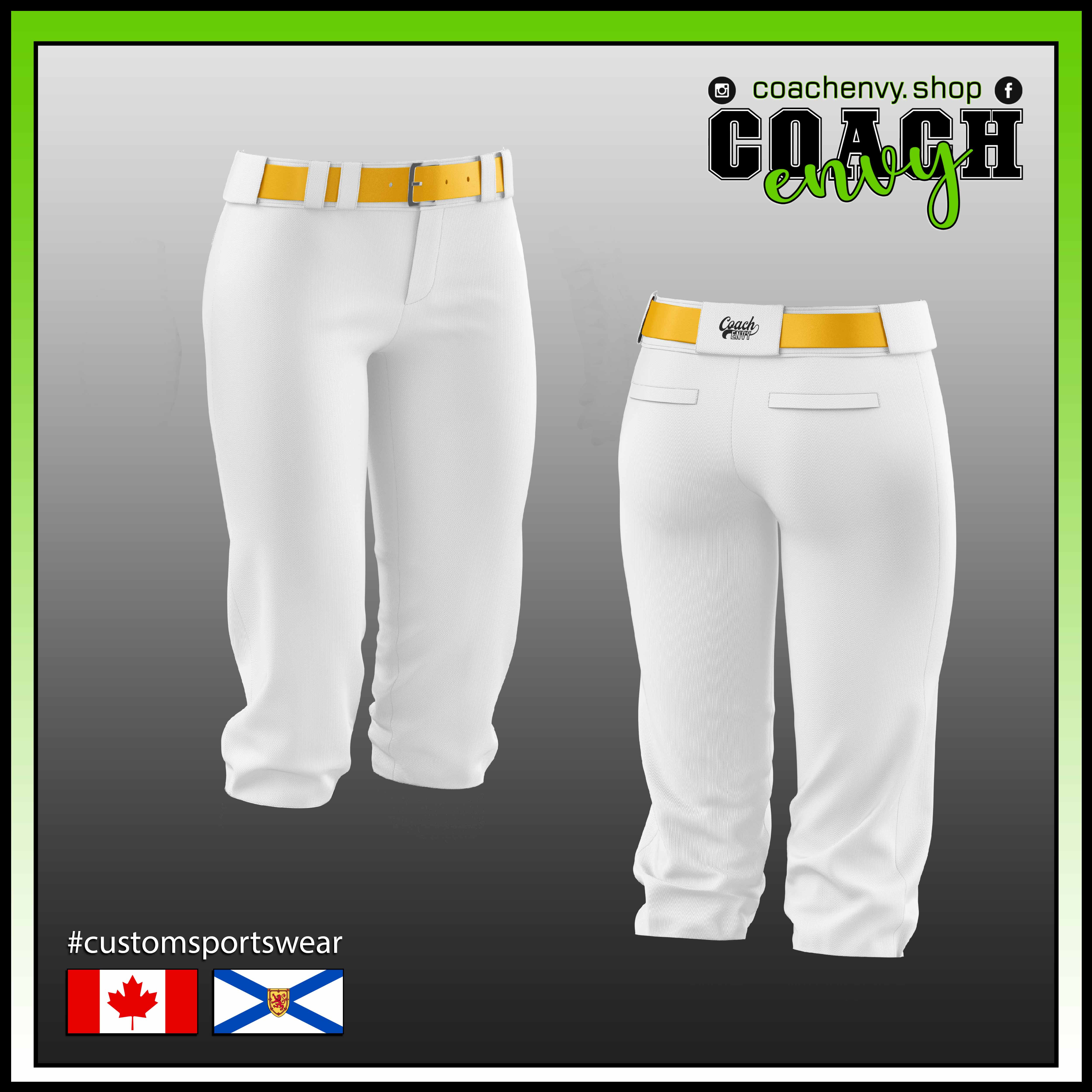 Women's Baseball Knickers - White