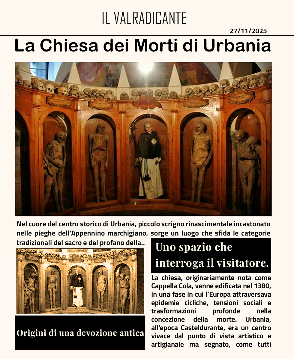 La Iglesia de los Muertos de Urbania: Anatomía de un Lugar donde la Memoria Esculpe el Tiempo