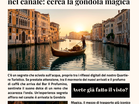 Un’esperienza segreta affiora nel canale: cerca la gondola magica