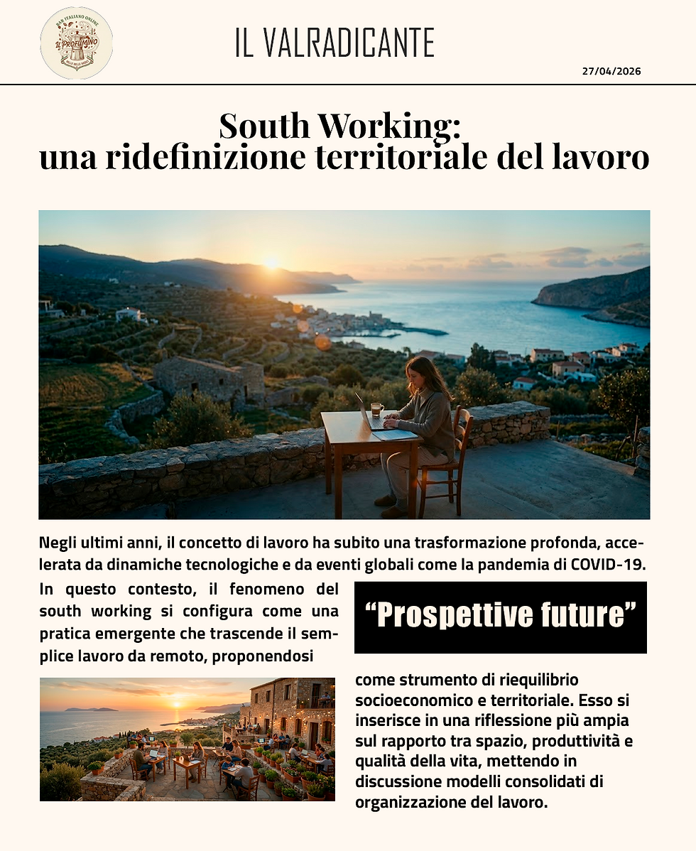 South Working: una ridefinizione territoriale del lavoro contemporaneo