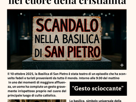 Un gesto scioccante nel cuore della cristianità