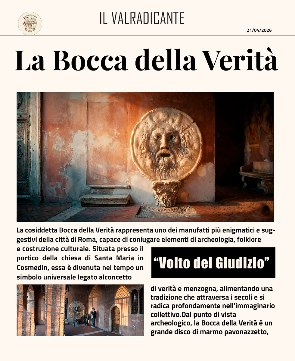 La Bocca della Verità: "Il Volto del Giudizio: storia di un enigma romano"