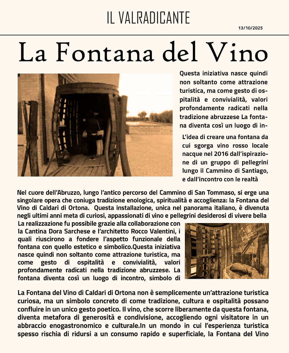 La Fontana del Vino di Caldari di Ortona