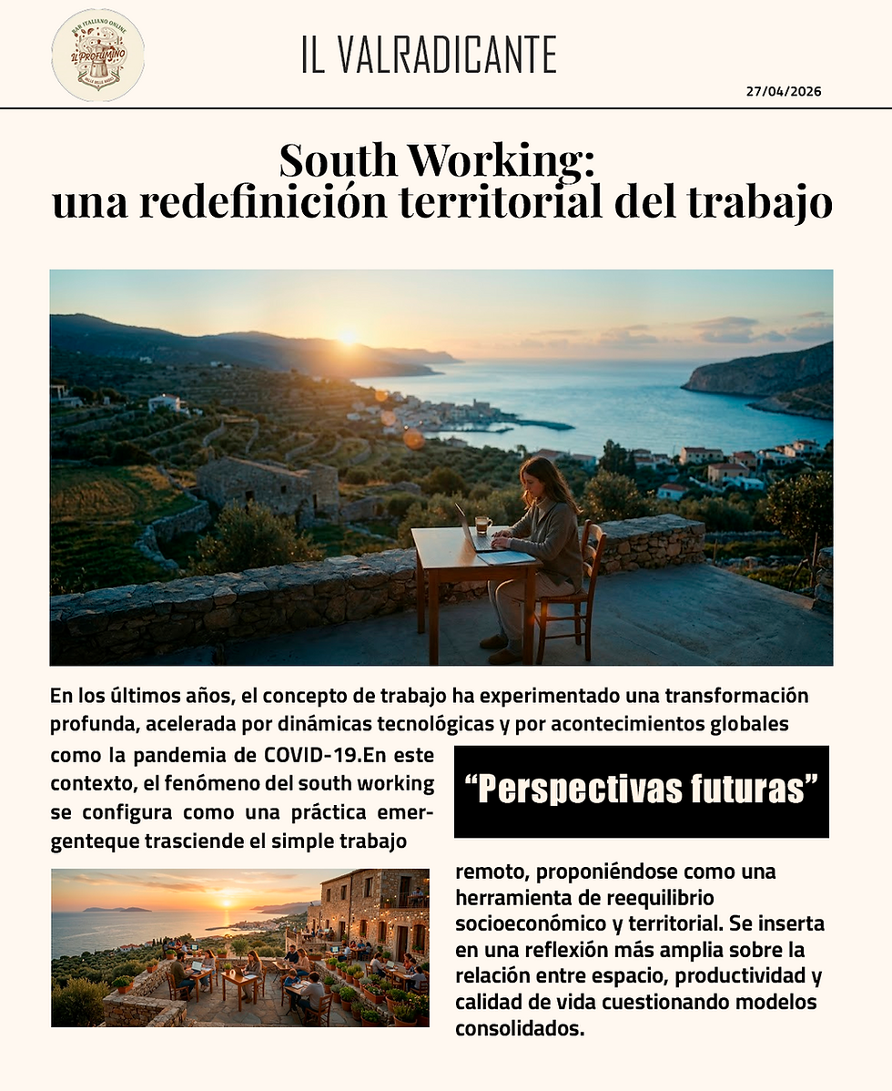 South Working: una redefinición territorial del trabajo contemporáneo