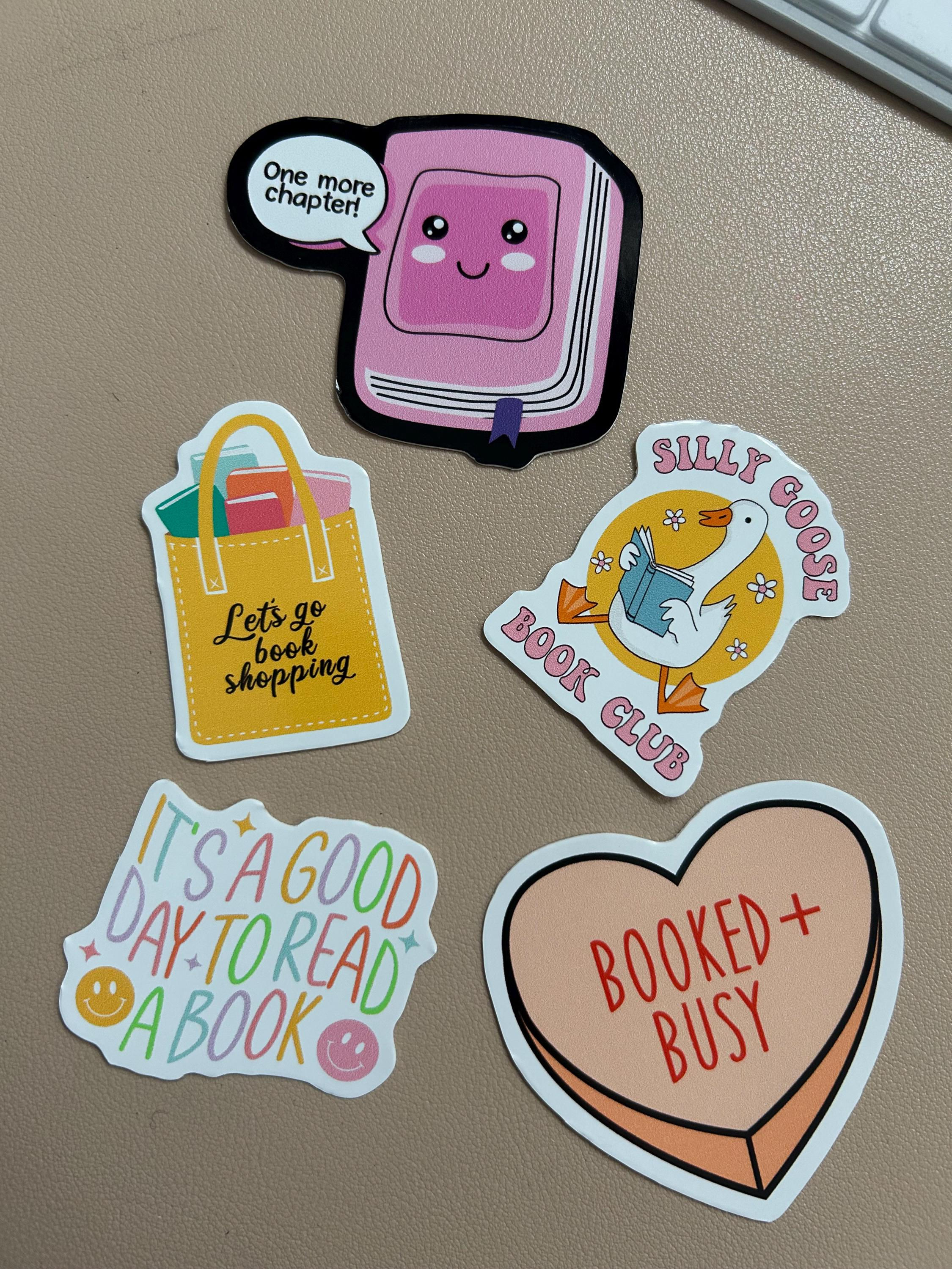Book Sticker Set - Book Lover - Reader - die cut vinyl