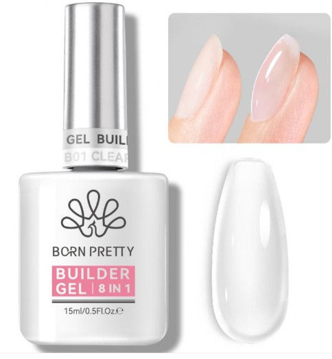 8 en 1 Gel de construcción Born pretty 15ml transparente