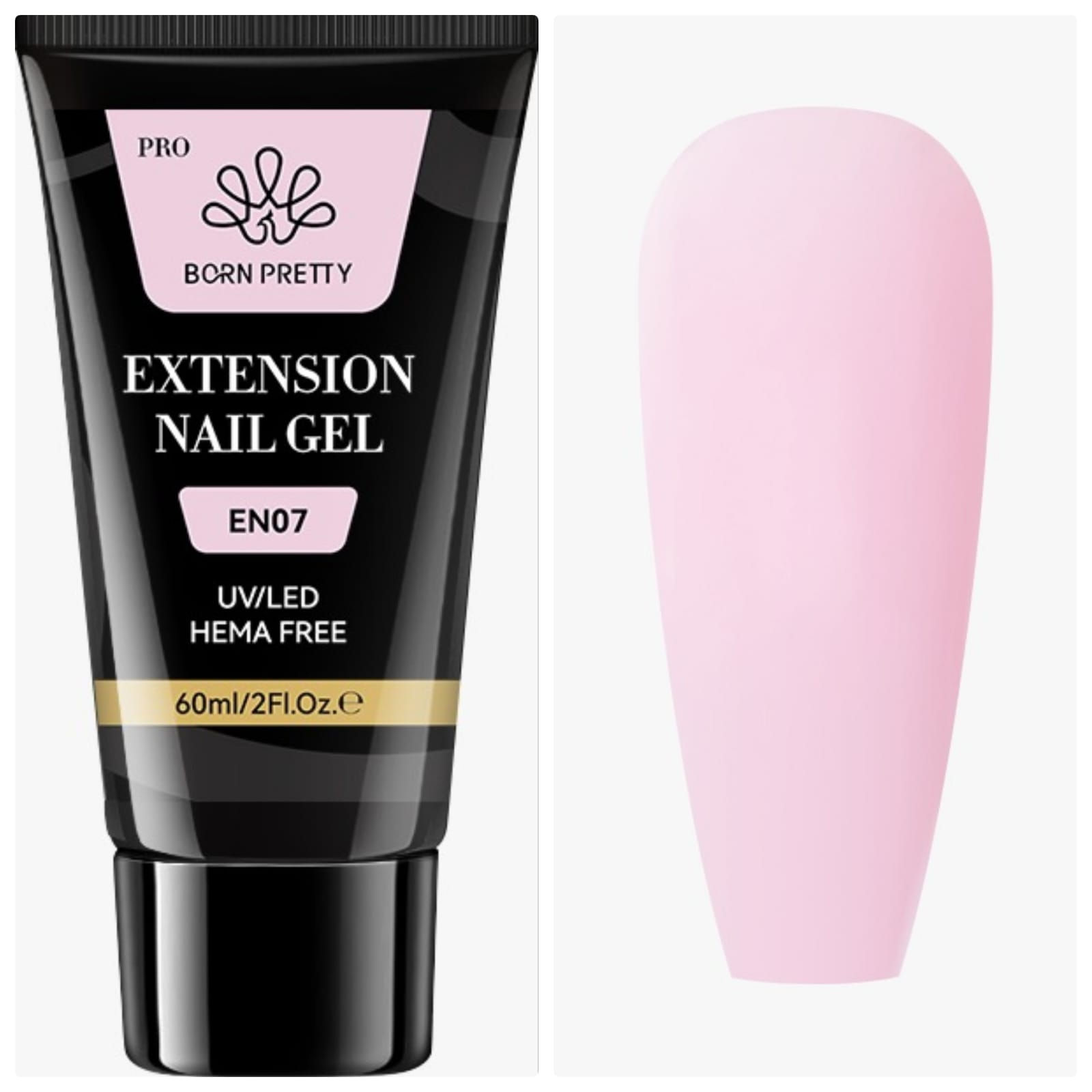 Nuevo polygel HEMA FREE Born Pretty 60ml rosado