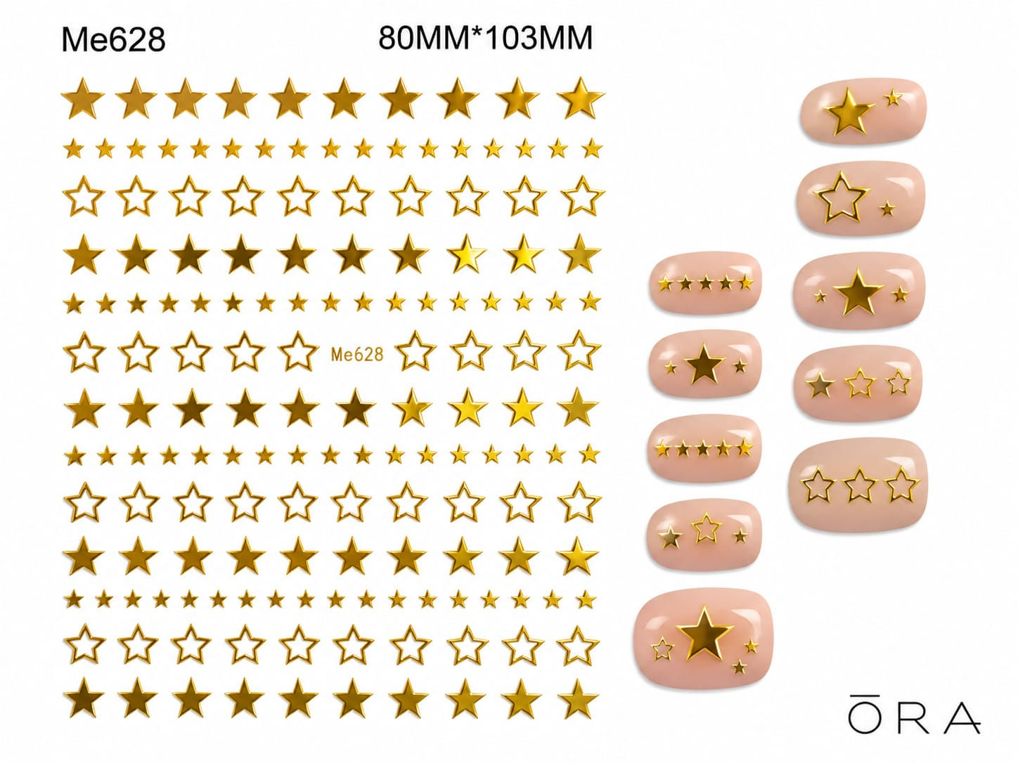 Sticker de  estrella dorado Me628