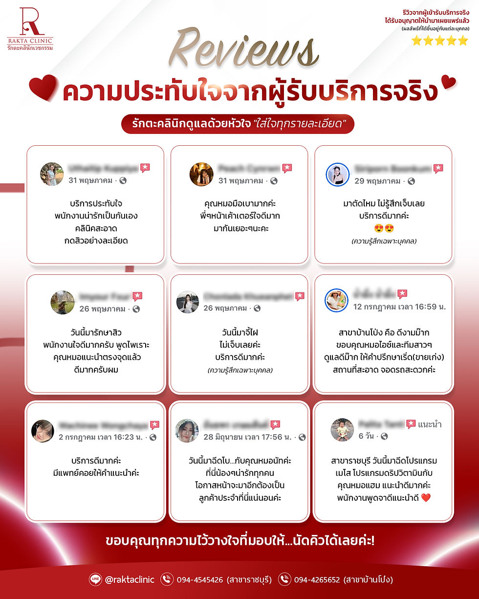 Reviews "ความประทับใจ" รักตะคลินิก