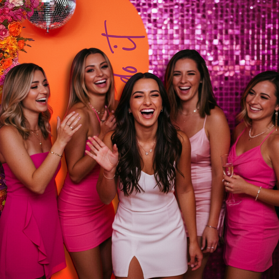 Last Disco Photo Backdrop by Valley Girl Bachelorette