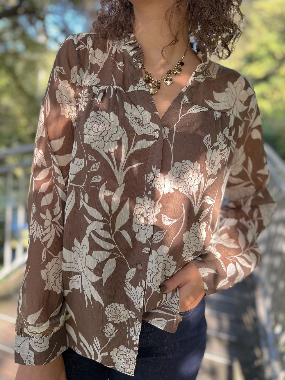 Miniature : Blouse kaki (grande taille)